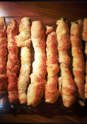 A picture of Asparagus and Cheese Roll Ups..