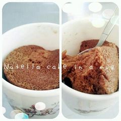 A picture of Nutella Mug Cake.