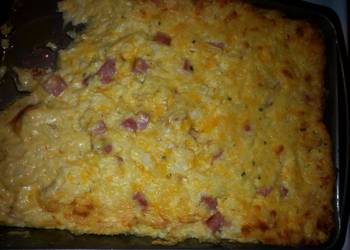 How to Recipe Appetizing Cheesey hammy hashbrown casserole