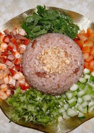 Hình của món Cơm chiên mắm ruốc.