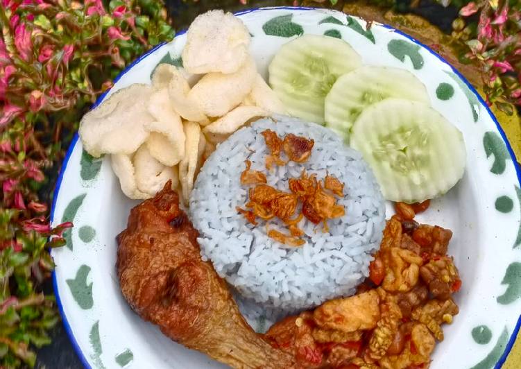 Resep Nasi Gurih Bunga Telang Anti Gagal