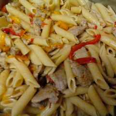 A picture of Pork and Peppers.