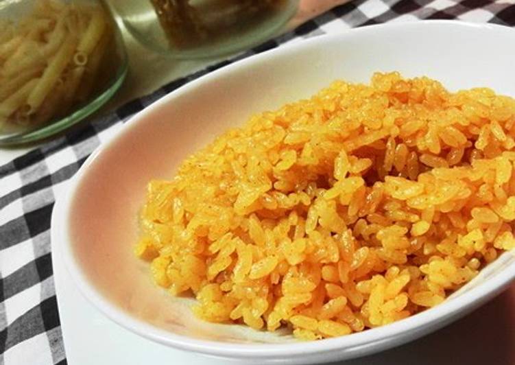Recipe of Super Quick Homemade Easy Paprika Rice with a Rice Cooker