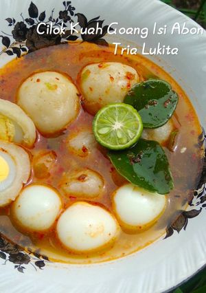 Foto resep Cilok Kuah Goang Isi Abon & Telur Puyuh