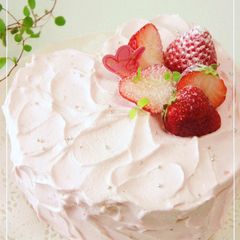 A picture of Heart-Shaped Decorated Cake.