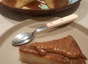 Una foto de Receta con historia familiar Budin de pan con flan