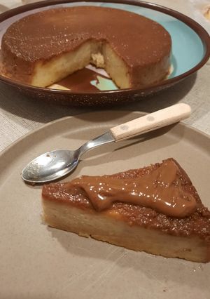 Una foto de Receta con historia familiar Budin de pan con flan