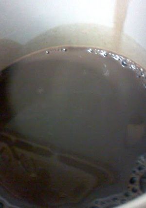A picture of old fashioned creamy hot cocoa.