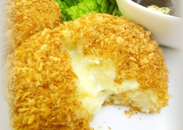 Easiest Way to Make Favorite Non-fried! Creamy Cheese Croquettes