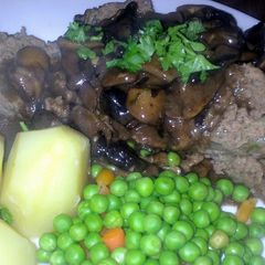 A picture of Sig's Hessian panfried meatloaf.