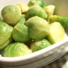 A picture of Brussels Sprouts in Yuzu Citrus Miso.
