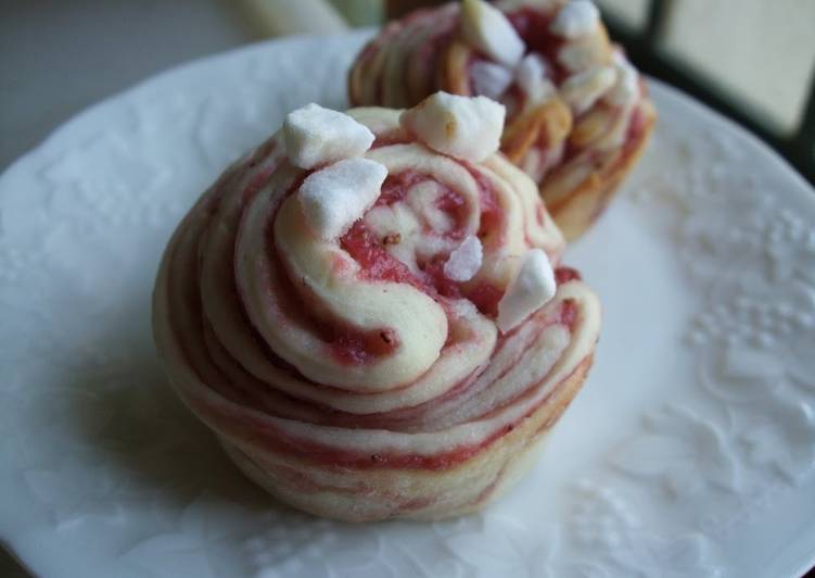 Step-by-Step Guide to Prepare Favorite Fresh Strawberry Marbled White Bread