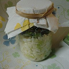 A picture of Sauerkraut, my version.