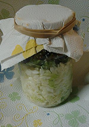 A picture of Sauerkraut, my version.