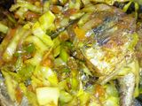 Fried fish with veggies