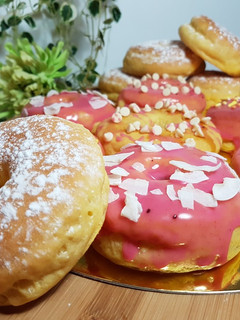 Una foto de Donuts caseros al horno!