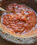Salsa de habanero con jitomate asada
