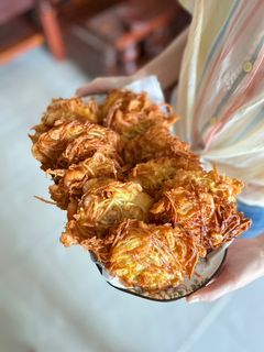 Hình của món Tôm Khoai Lang chiên giòn.