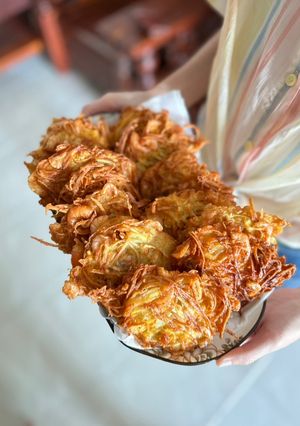 Hình của món Tôm Khoai Lang chiên giòn.