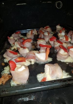 Una foto de Bocaditos de pollo y panceta Ahumada con queso cremoso