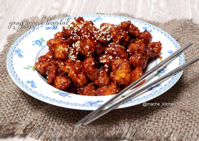 Resep Yang Nyeom Tongdak / ayam goreng Korea Anti Gagal