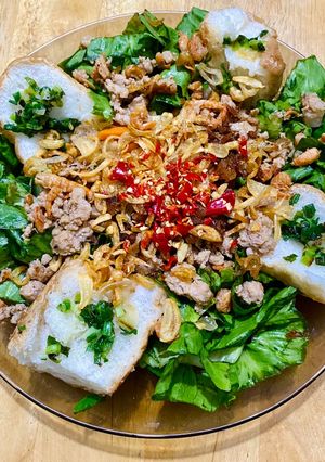 Hình của món Bánh mì hấp.