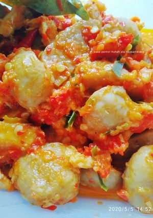Foto resep Bakso pentol HUHAH 🌶