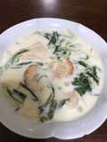 Scallop milk soup