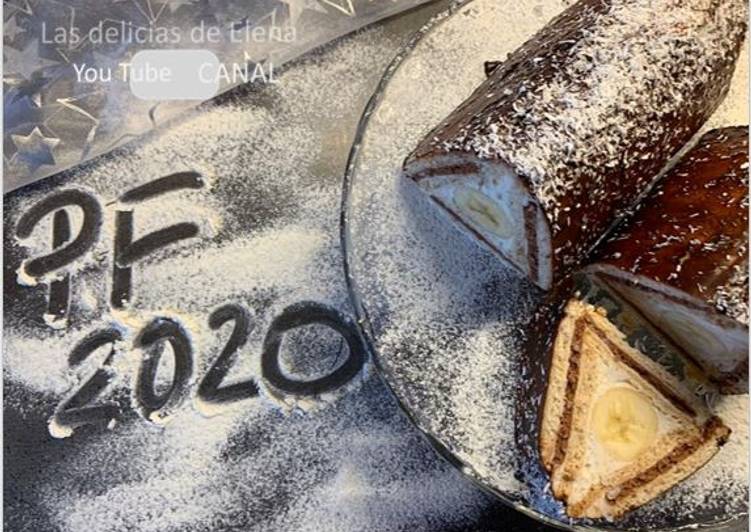 Tarta de Galletas con Plátano I Sin horno