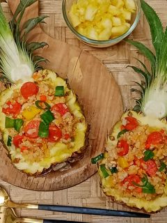 Foto resep Nasi Goreng Nanas Kaldu Kepala Udang