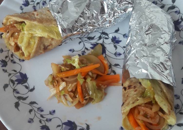 Easiest Way to Make Any-night-of-the-week Egg chapati roll