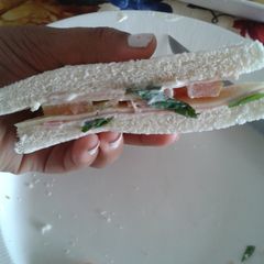 A picture of Anytime Basil mayoniesse sandwich.