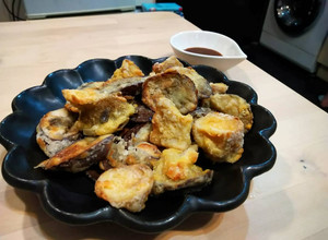 有穿小外套的氣炸茄子跟杏鮑菇 的食譜成品照片