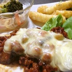 A picture of Tofu Lasagna with Minced Meat and Aubergines.
