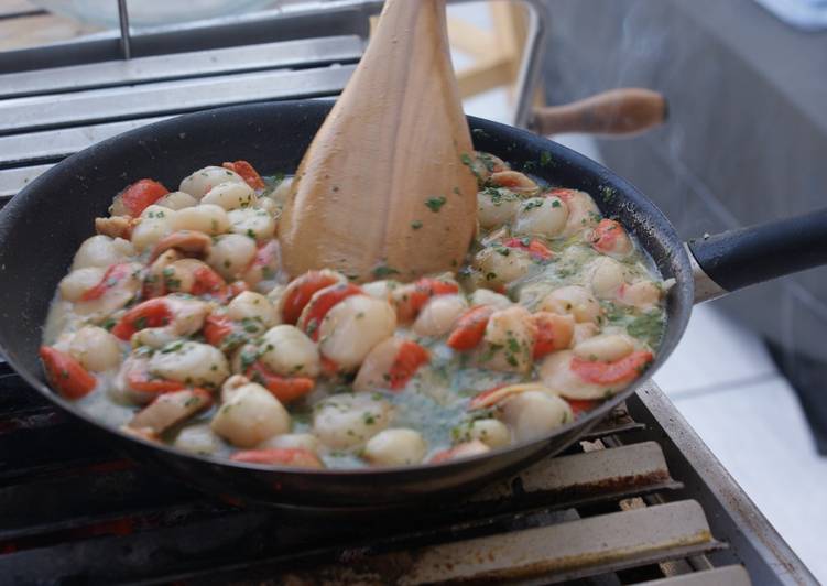 Steps to Make Favorite My Grilling Spot Scallop Stew