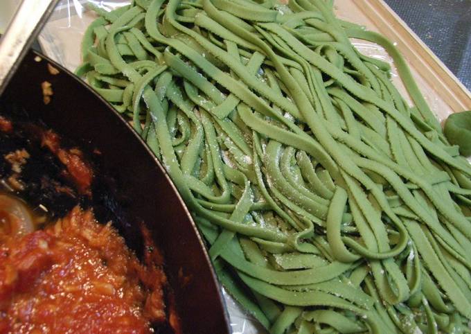 Recipe of Any-night-of-the-week Handmade Spinach Fettuccine Pasta