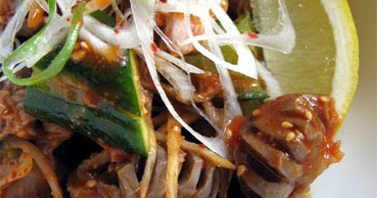 Chicken Gizzards with Cucumber (Namul-style) Recipe by cookpad.japan - Cookpad-image