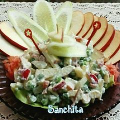 A picture of Russian Salad (vegetarian).