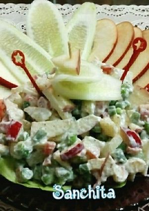 A picture of Russian Salad (vegetarian).
