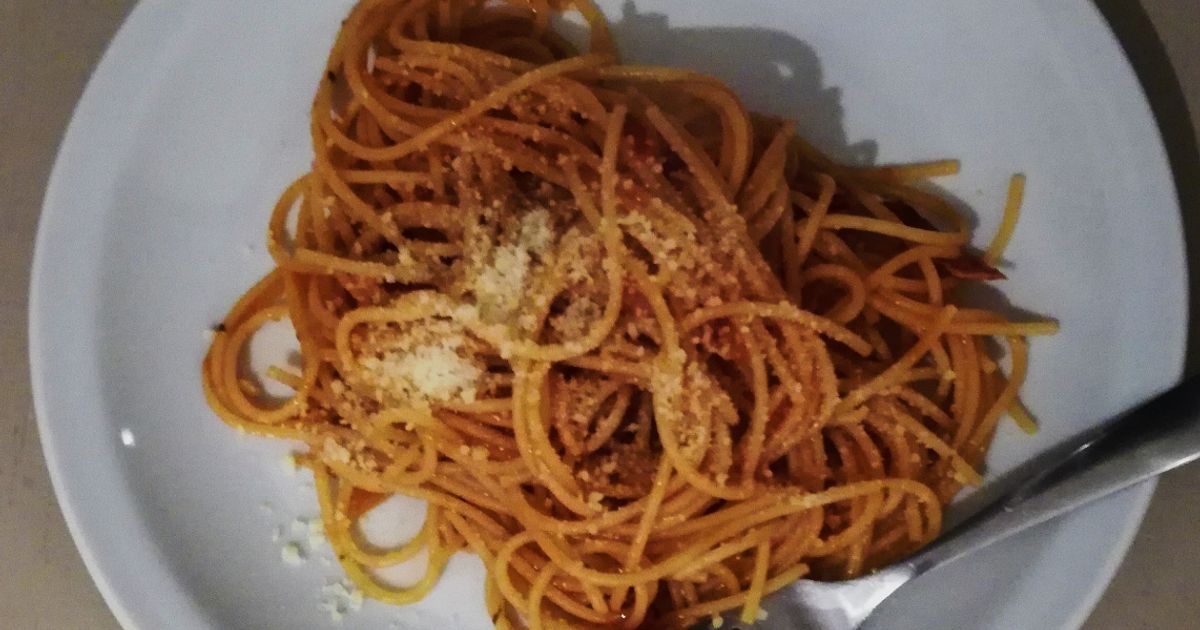 Fideos Con Tuco Y Jamón ! Receta de Celes- Cookpad