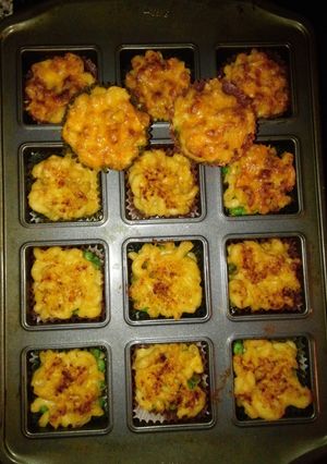A picture of Macaroni and cheese muffins.