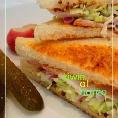 A picture of Hot Sandwiches Filled with Leftover Pork.
