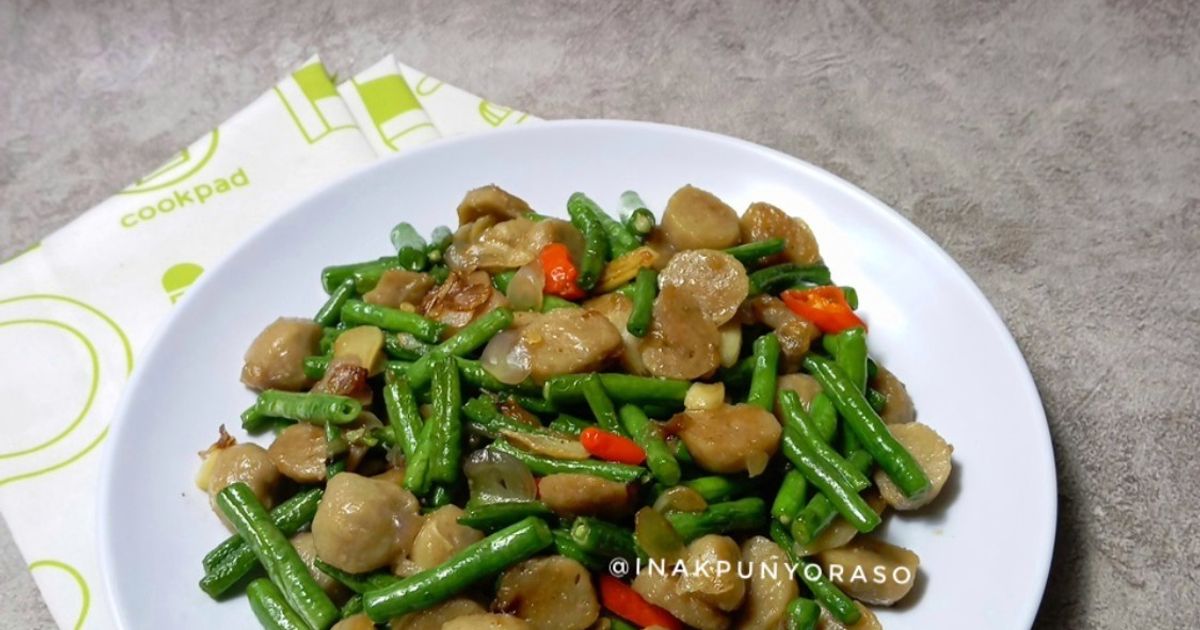 Tumis Bakso Kacang Panjang