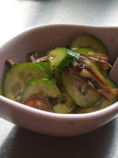 A picture of Easy 5-Minute Maitake and Cucumber Side Dish.