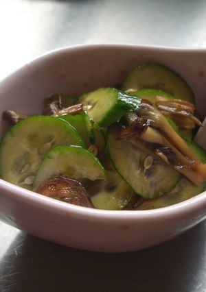 A picture of Easy 5-Minute Maitake and Cucumber Side Dish.