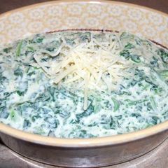 A picture of Spicy creamed spinach.