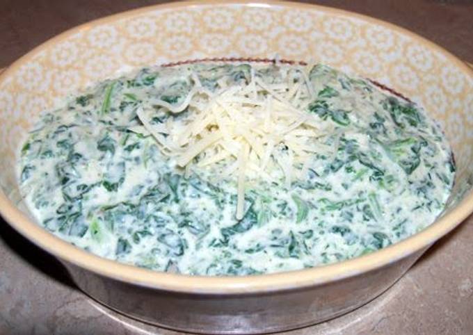 Spicy creamed spinach