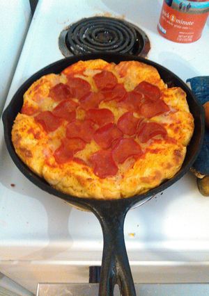 A picture of Canned biscuit pizza.