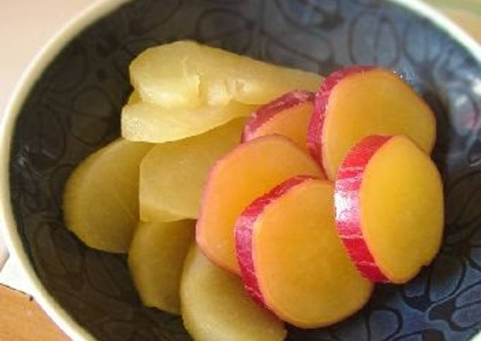 Easy Snack in a Pot Simmered Sweet Potato and Apple