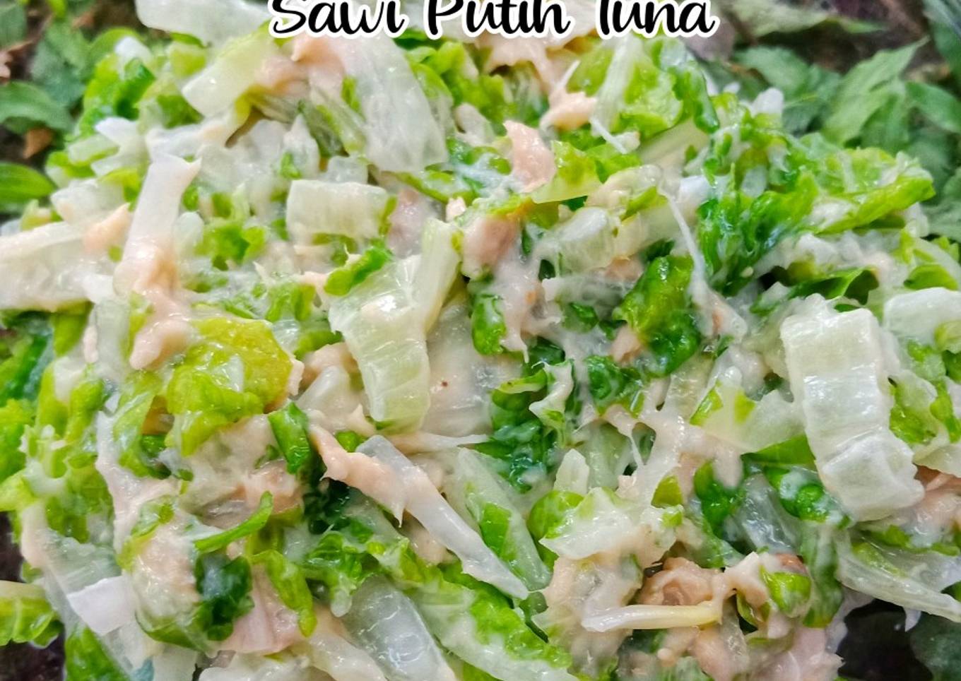 Salad Sawi Putih Tuna (menu diet)